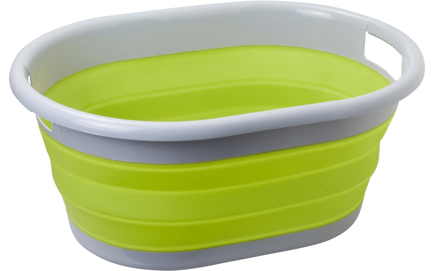 bacinella sfondo bianco pieghevole grigio verde silicone