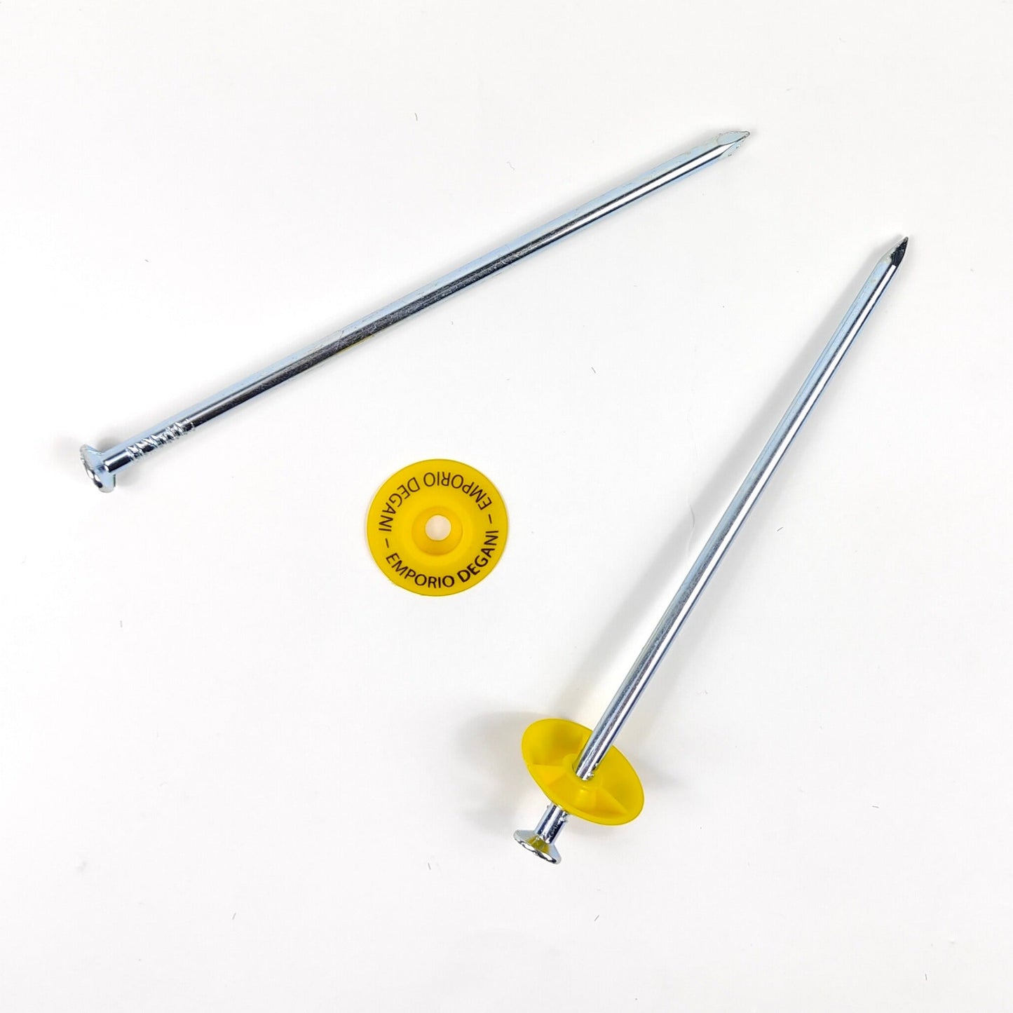 picchetti per tende verande 20cm acciaio rinforzato ranella plastica gialla emporio degani camping gas