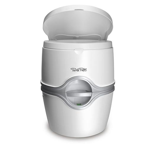 Toilette portatile Porta Potti 565P Thetford su sfondo bianco